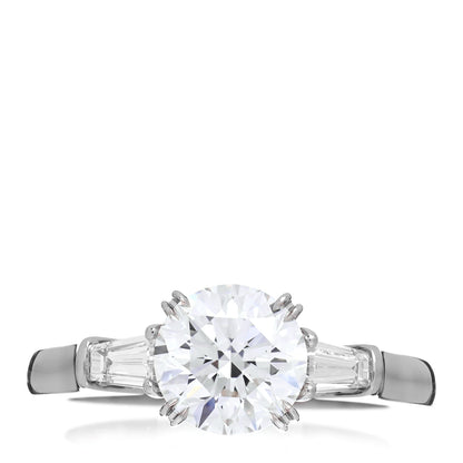 Harry Winston Platinum Diamond 1.13ct Brilliant Cut Tapered Baguette Engagement Ring 47 4 1 of 6