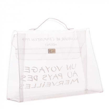 Hermes Vinyl Souvenir De L'Exposition Kelly Transparent 2 of 7