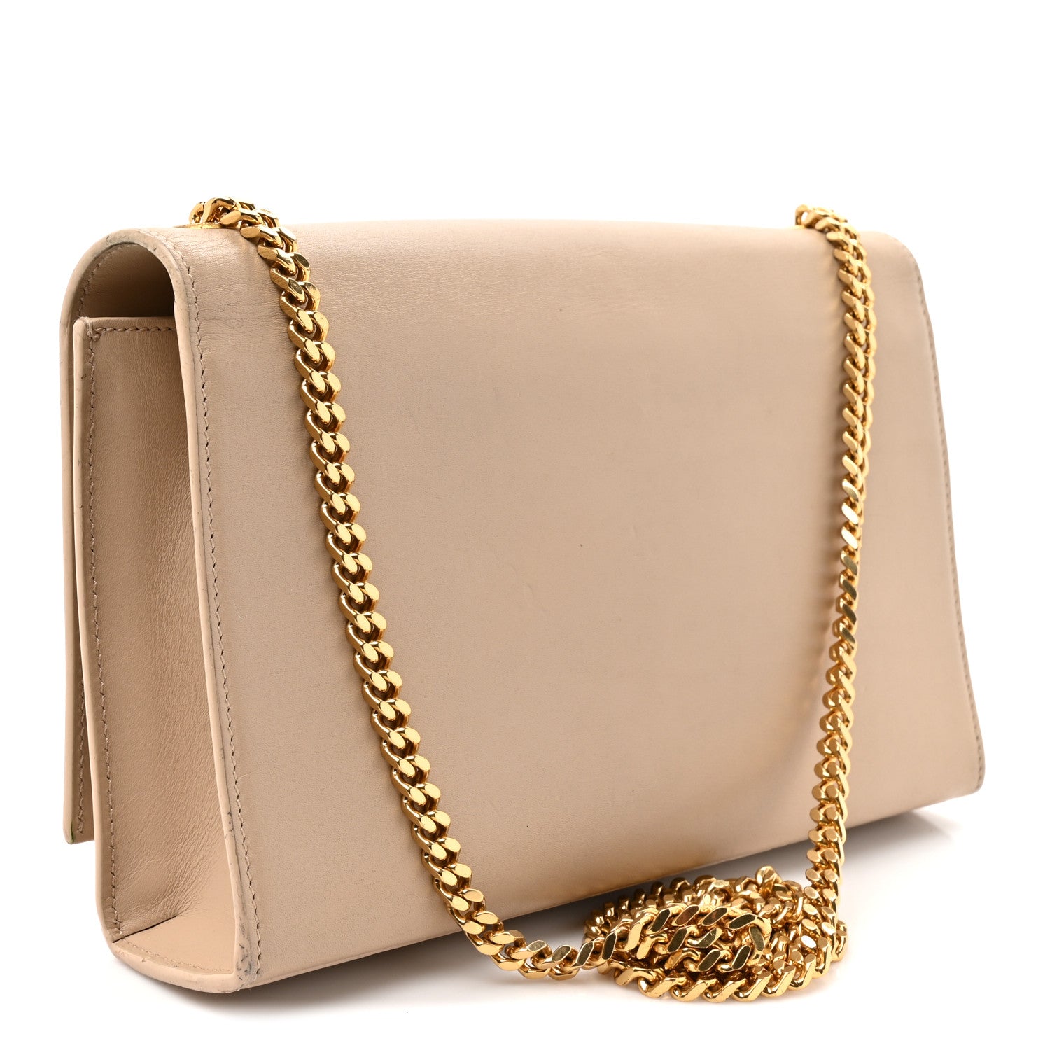 Saint Laurent Smooth Calfskin Medium Classic Monogram Kate Tassel Satchel Nude Powder 3 of 16