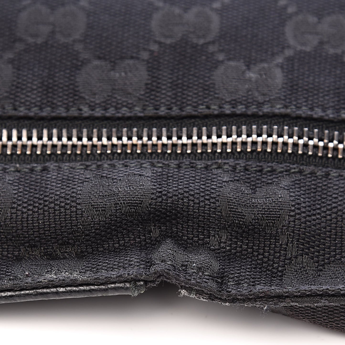 GG Monogram Double Pocket Belt Bag Black