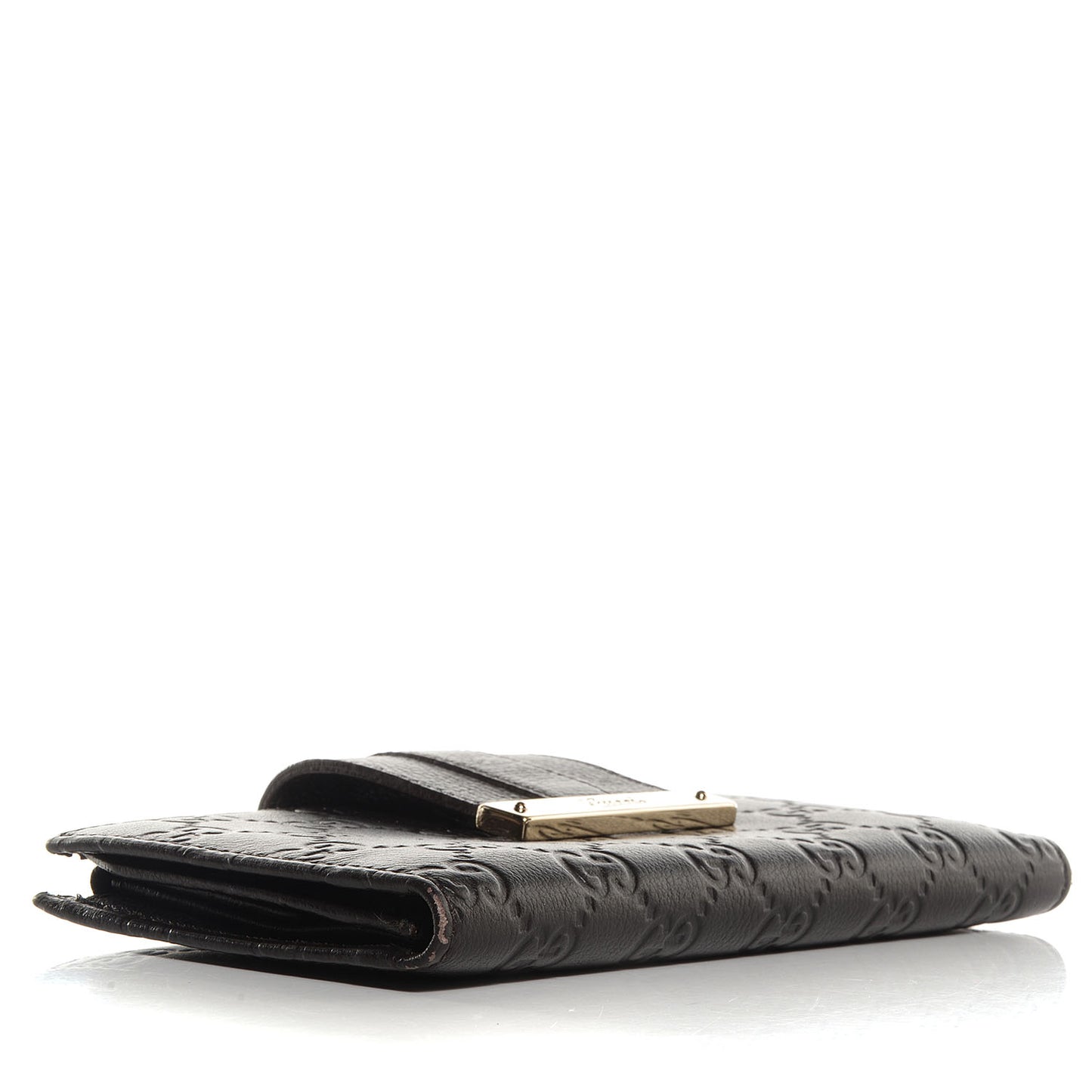 Guccissima Ladies Web Long Wallet Chocolate