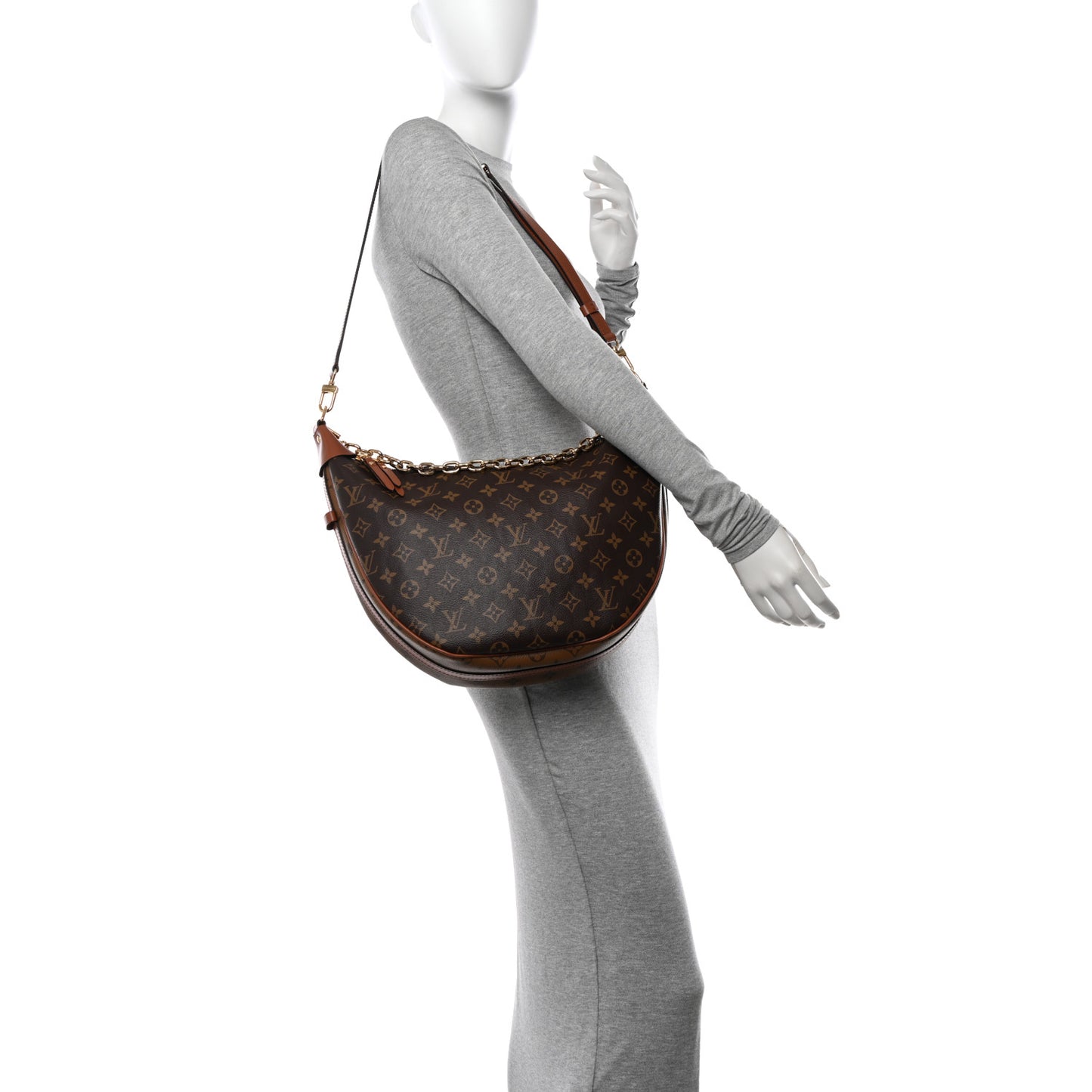 Reverse Monogram Loop Hobo