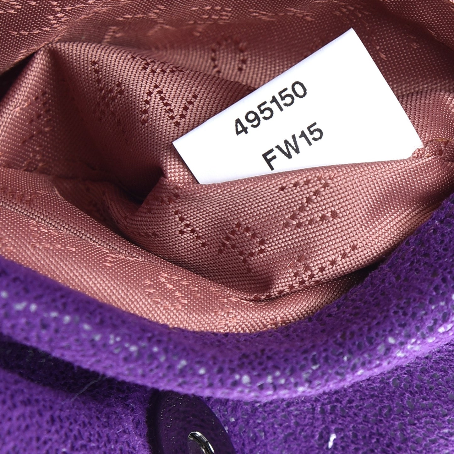 Shaggy Deer Mini Falabella Fold Over Tote Bright Purple