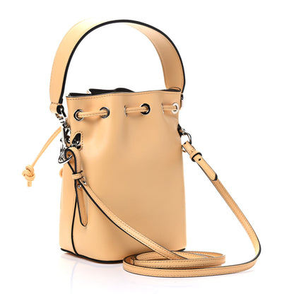 Fendi Vitello King F is Fendi Logo Embossed Mini Mon Tresor Bucket Bag Beige 2 of 4