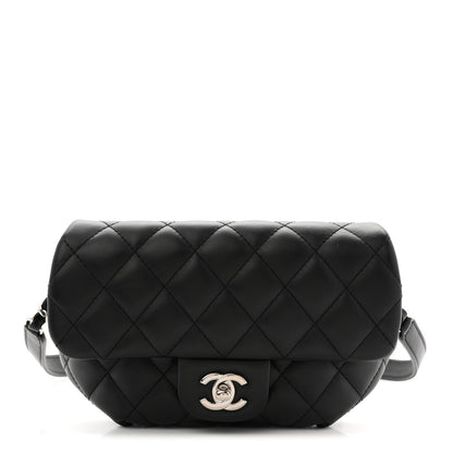 Chanel Calfskin Quilted CC Uniform Flap Belt Bag Black 1 of 10