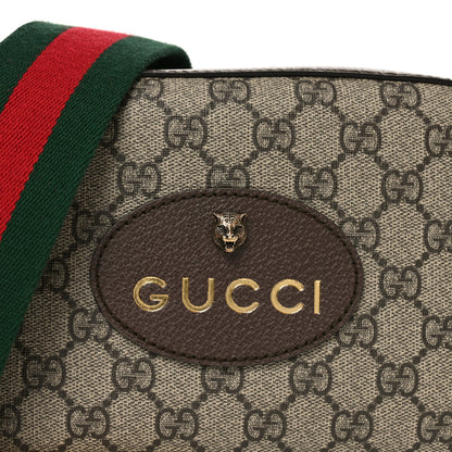 Gucci GG Supreme Monogram Web Neo Vintage Shoulder Bag Beige New Acero Crop 8 of 10