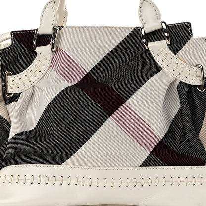 Burberry Canvas Mega Nova Check Shoulder Bag Pale Beige 7 of 11