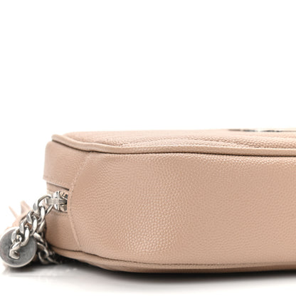 Saint Laurent Grain De Poudre Matelasse Monogram Mini Lou Camera Bag Dark Latte 9 of 10