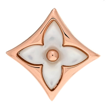 Louis Vuitton 18K Pink Gold Mother of Pearl Color Blossom Star Stud Earring 1 of 4