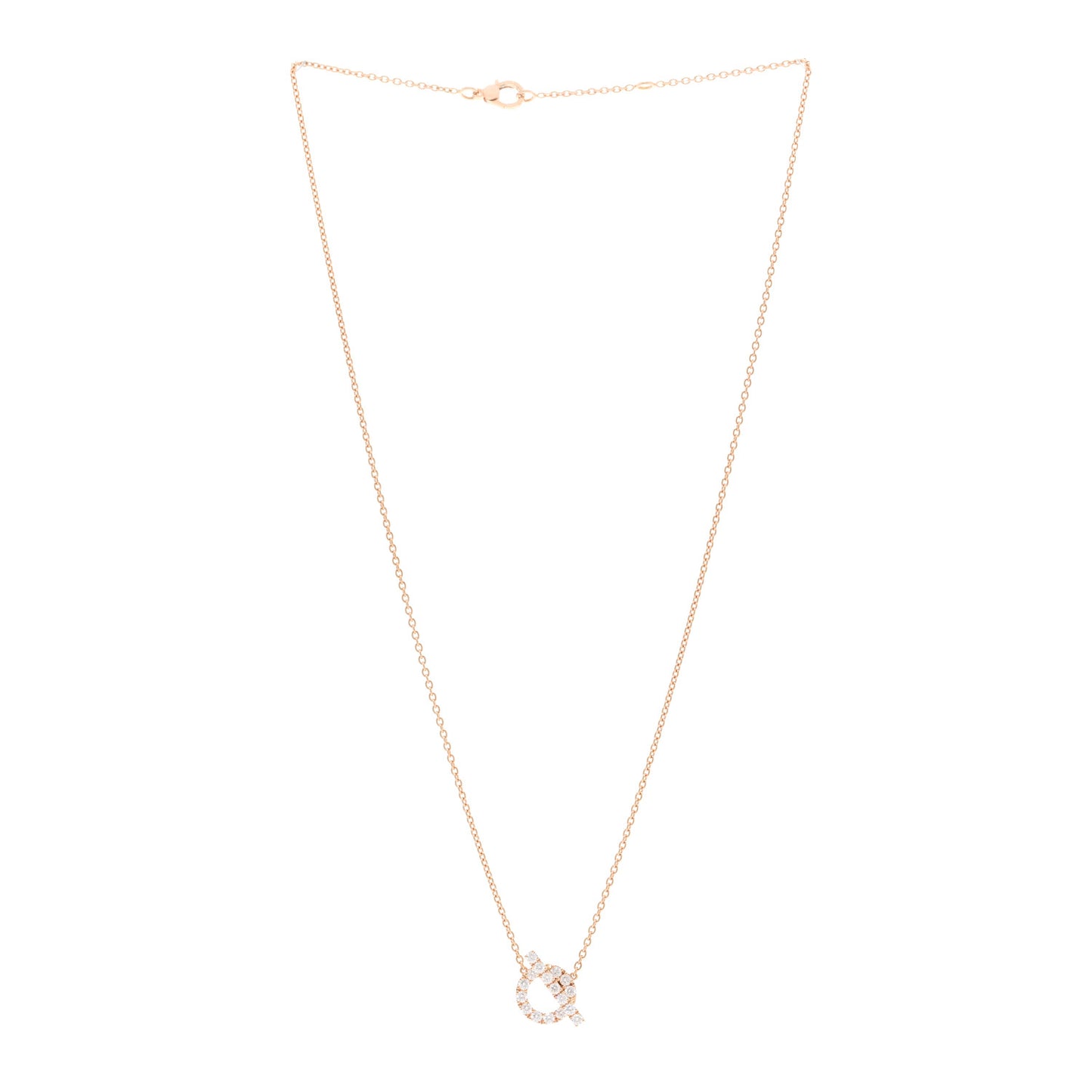 18K Rose Gold Diamond Finesse Pendant Necklace