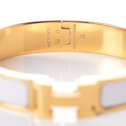 Hermes Enamel Narrow Clic Clac H Bracelet PM White 4 of 5