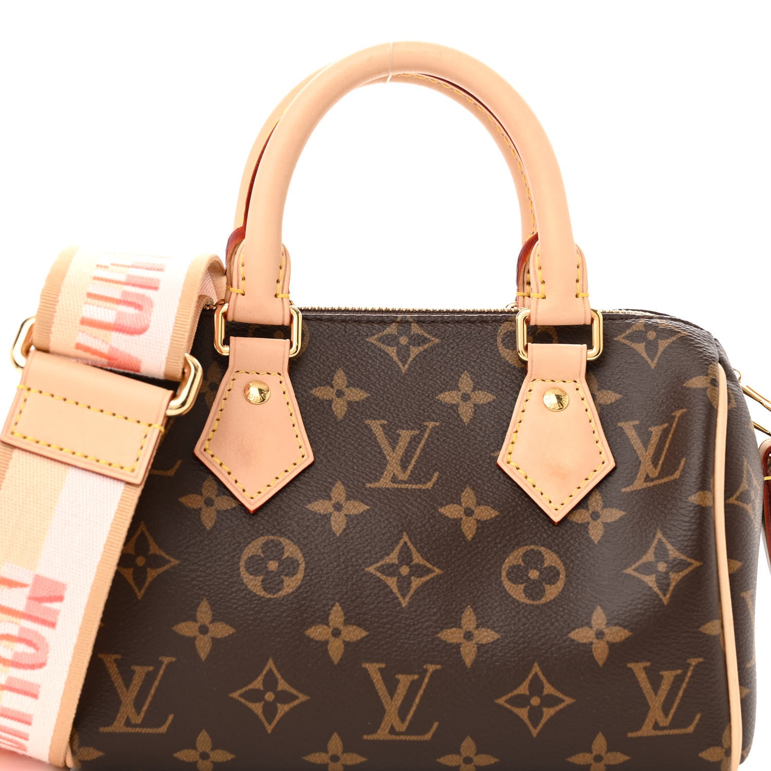Louis Vuitton Monogram Speedy Bandouliere 20 Pink Orange 7 of 9