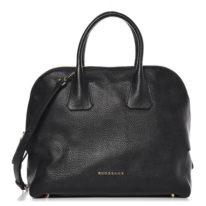 Burberry London Grainy Calfskin Medium Greenwood Bowling Bag Black 1 of 9