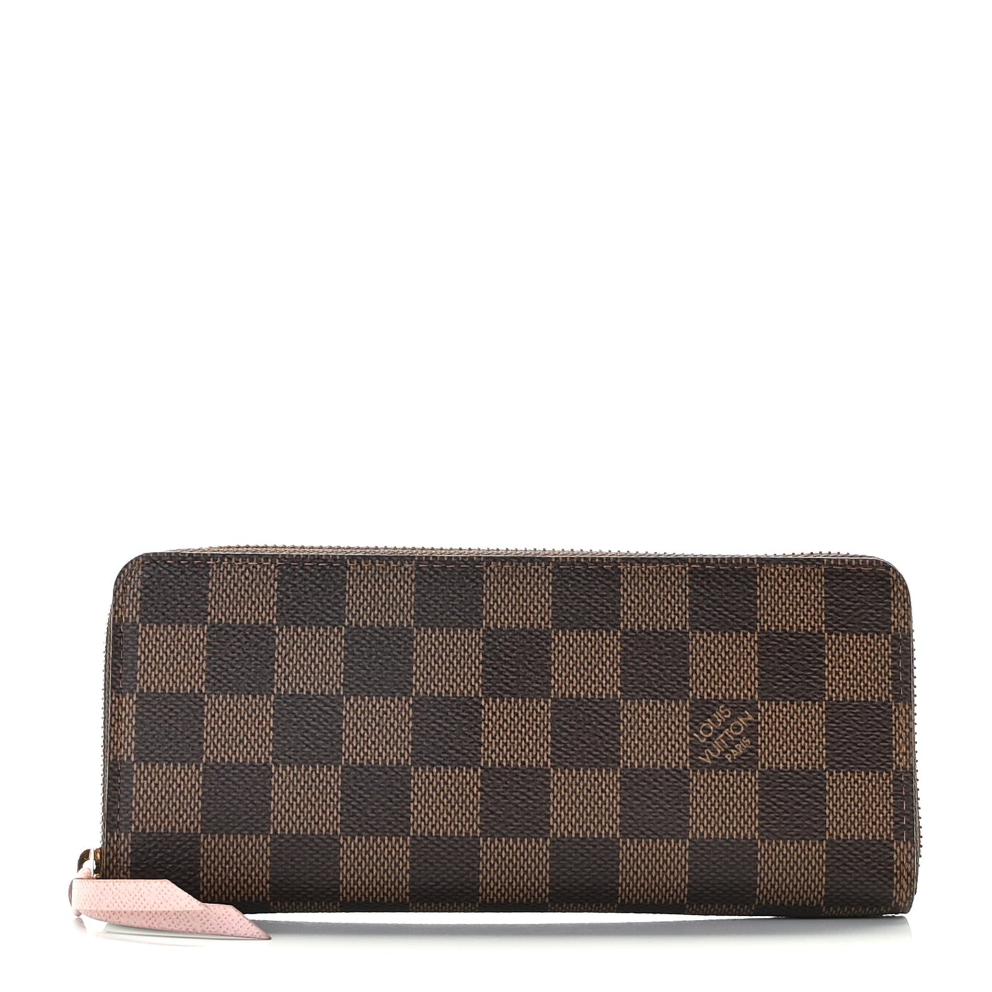 Damier Ebene Clemence Wallet Rose Ballerine