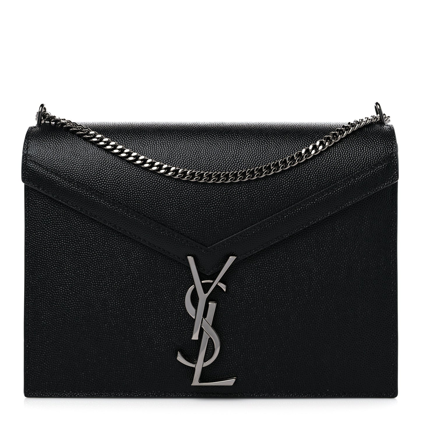 Grain De Poudre Monogram Cassandra Clasp Bag Black
