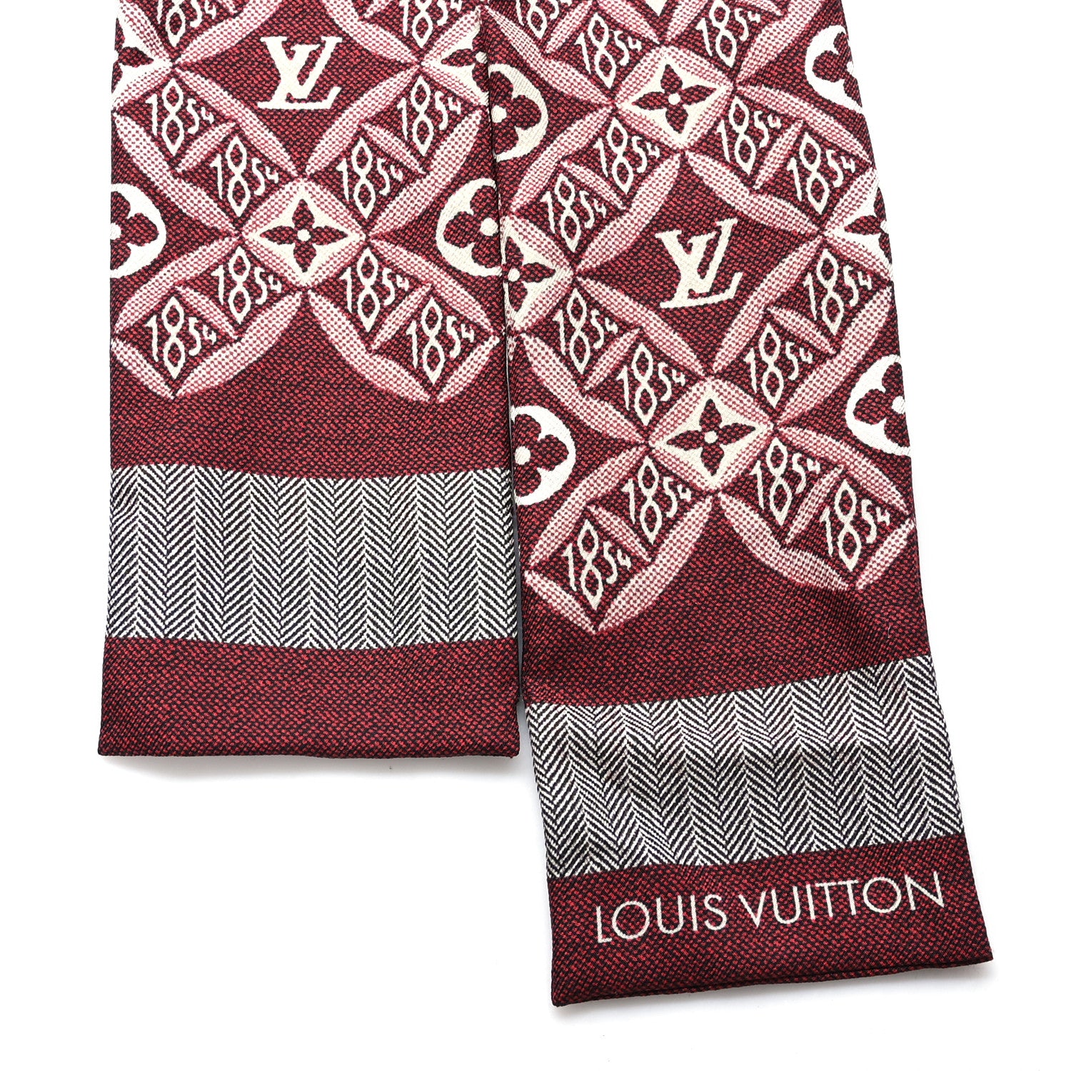 Louis Vuitton Silk Since 1854 Bandeau Bordeaux 2 of 3