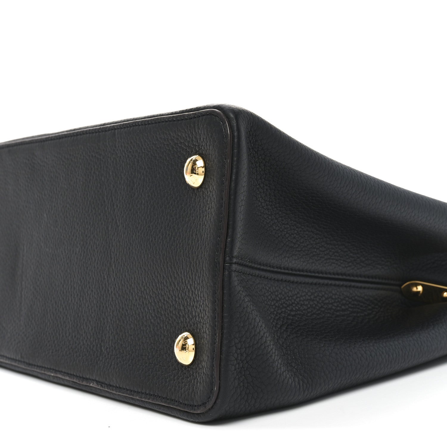 Louis Vuitton Taurillon Capucines MM Black Fuchsia 9 of 9