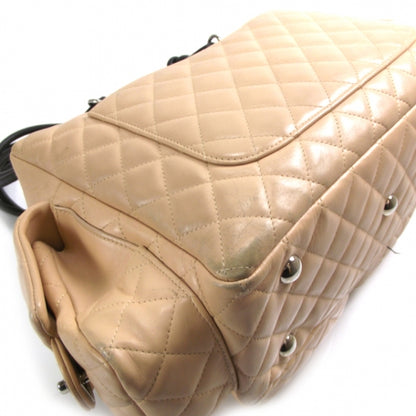 Chanel Calfskin Quilted Large Cambon Multipocket Reporter Beige Black 5 of 11