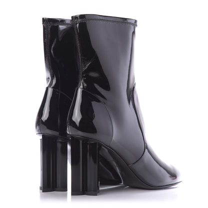 Louis Vuitton Patent Uniformes Silhouette Ankle Boots 41 Black 4 of 9