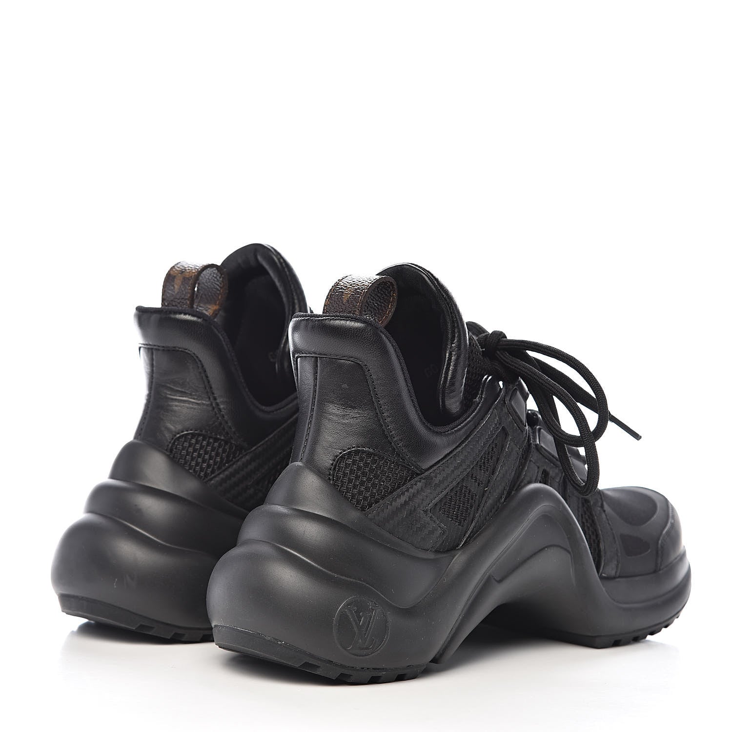 Louis Vuitton Calfskin Technical Nylon LV Archlight Sneakers 34 Black 4 of 11
