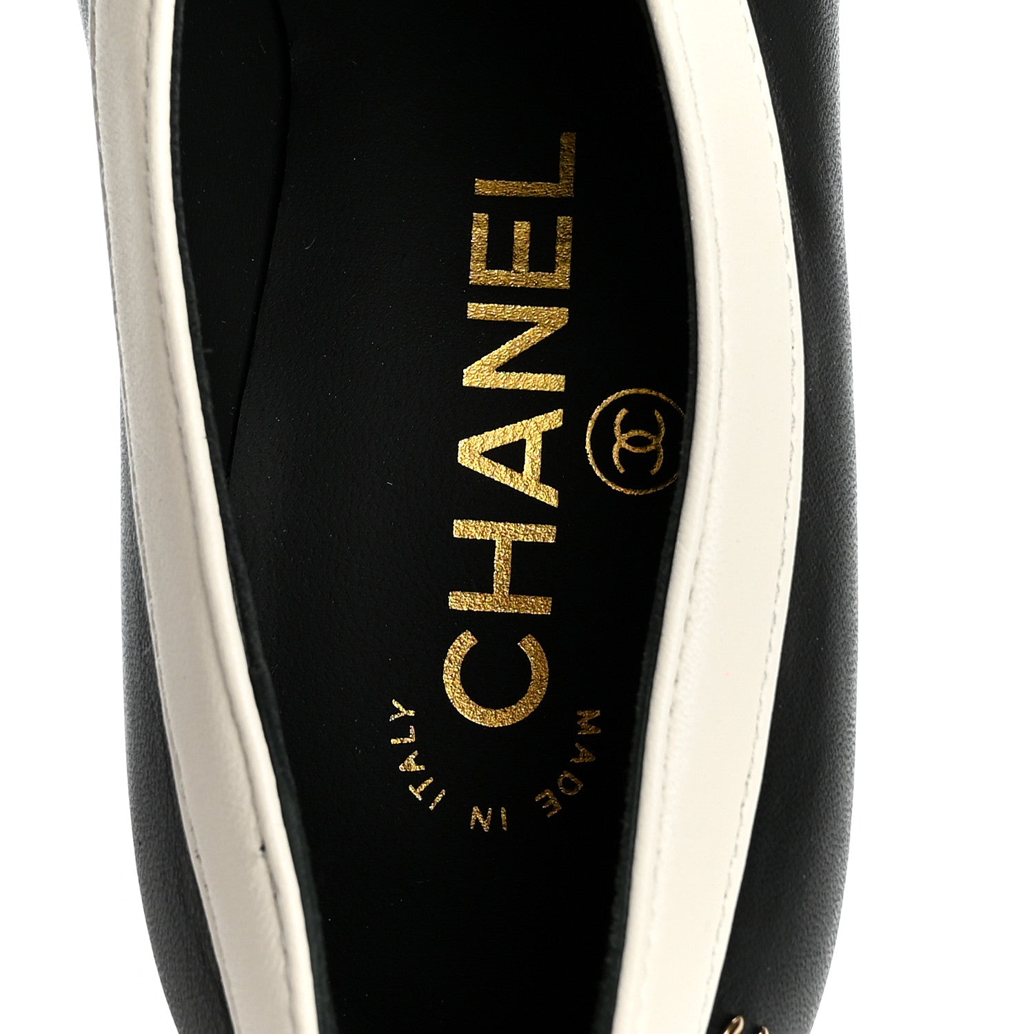 Chanel Lambskin Pumps 35.5 Black Ivory 7 of 10