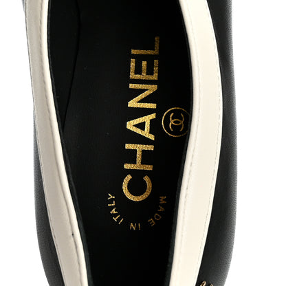 Chanel Lambskin Pumps 35.5 Black Ivory 7 of 10