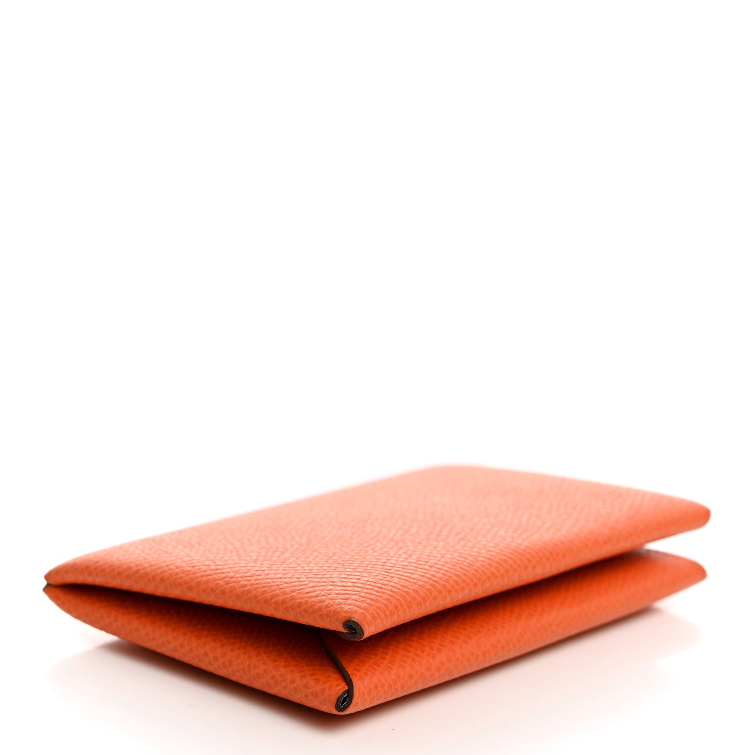 Hermes Epsom Verso Calvi Card Case Orange Celeste 4 of 7