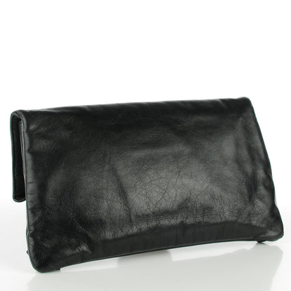 Balenciaga Agneau Giant 21 Silver Hardware Envelope Clutch Black 3 of 7