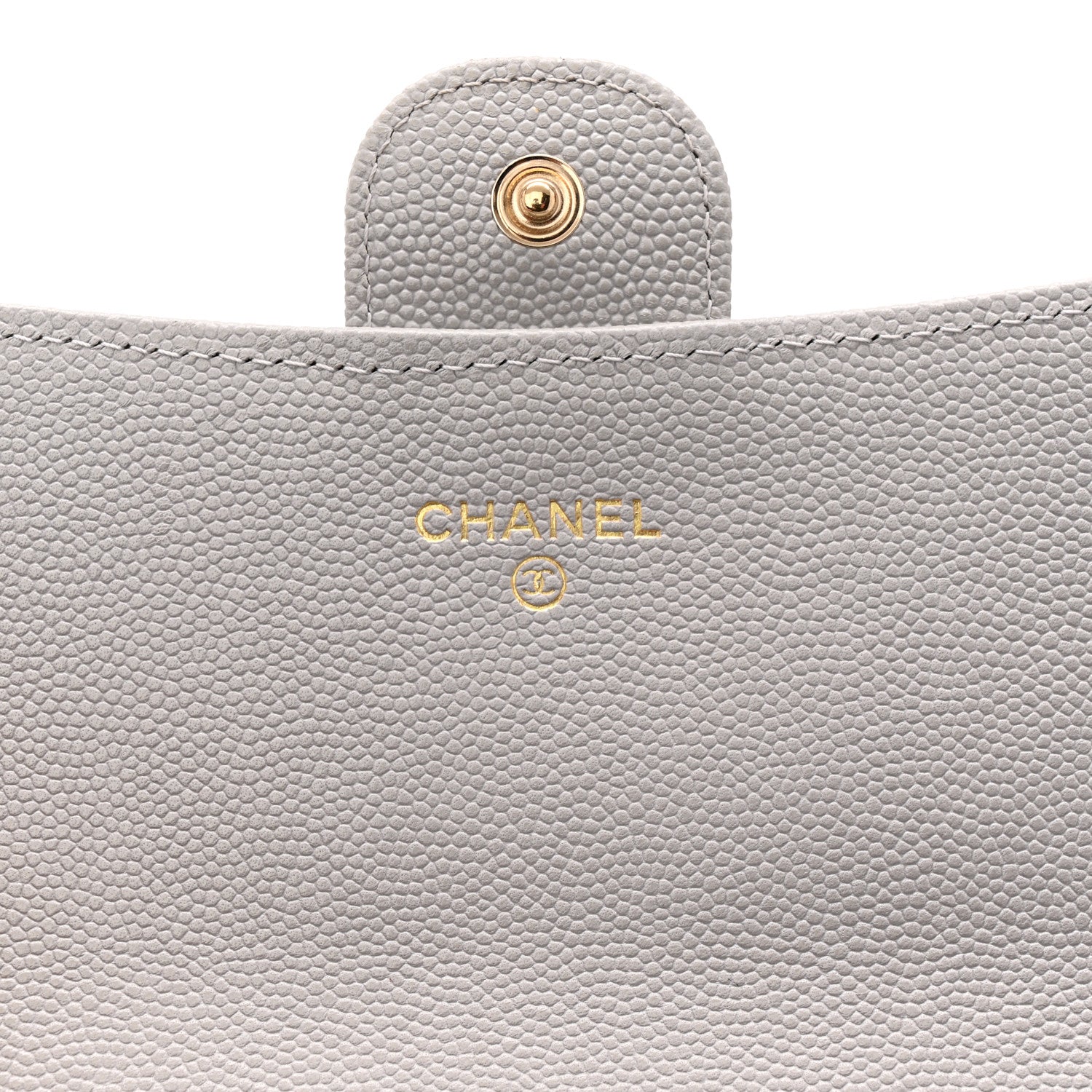 Chanel Caviar Quilted Phone Holder Wallet on Removable Chain Grey 7 of 13
