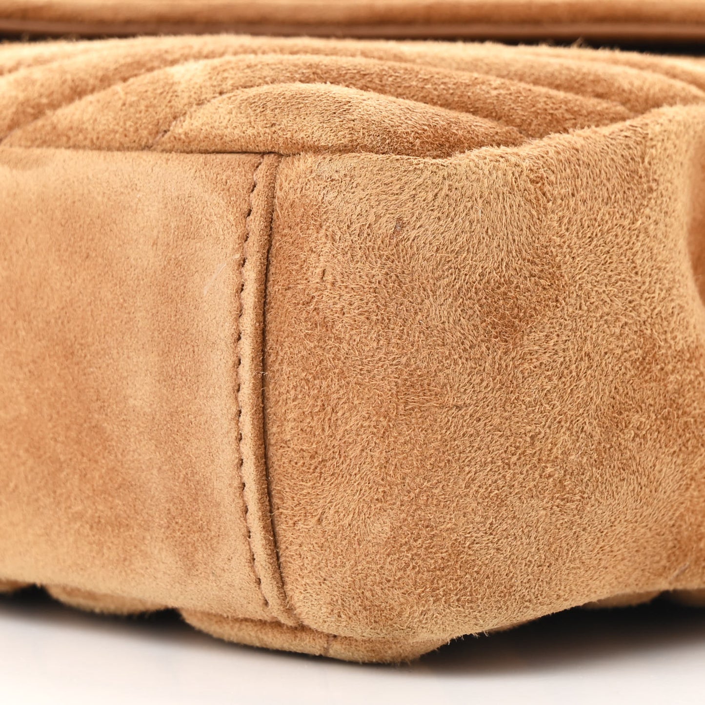 Suede Matelasse Chevron Monogram Medium College Bag Cinnamon