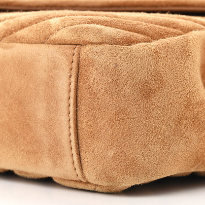 Saint Laurent Suede Matelasse Chevron Monogram Medium College Bag Cinnamon 10 of 11