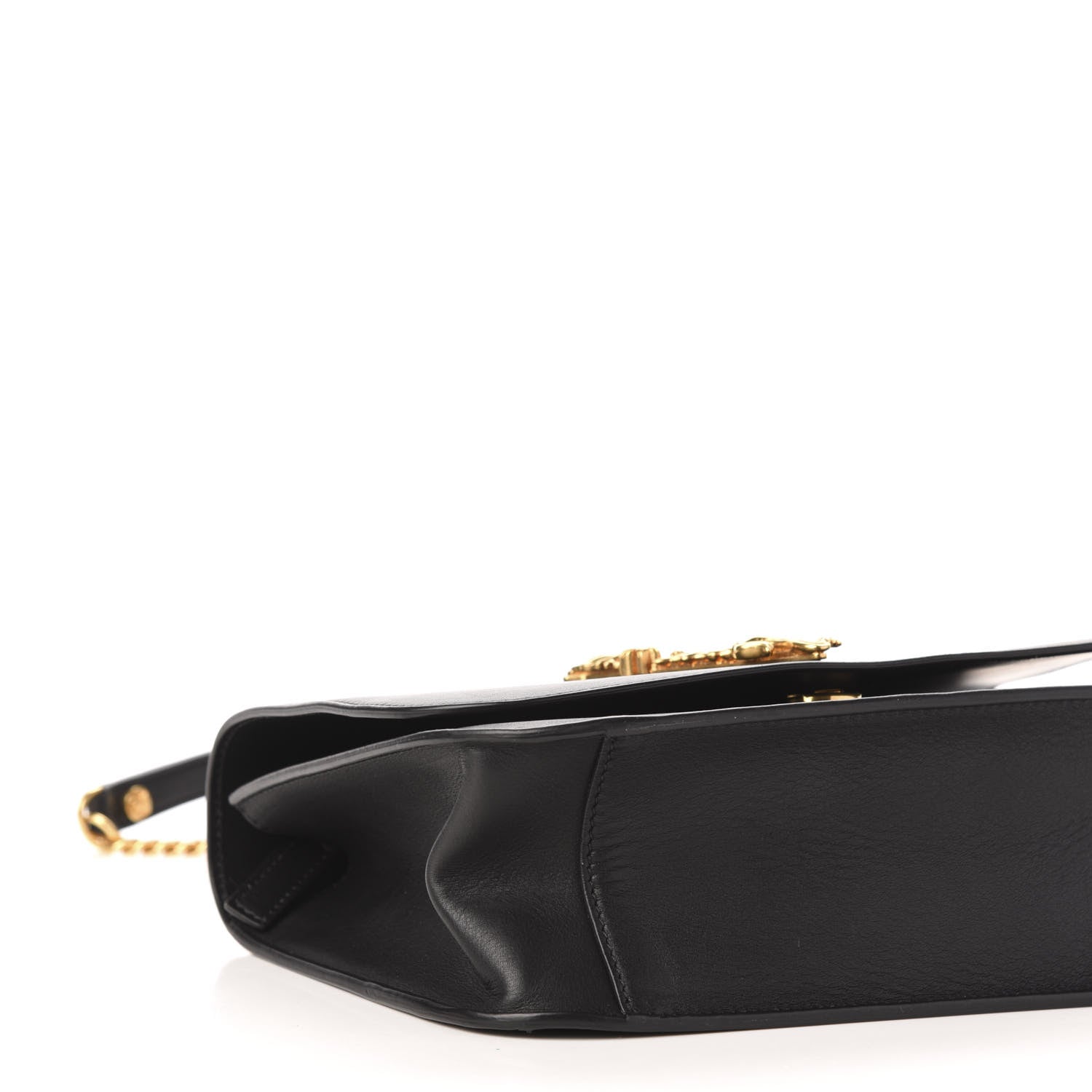Versace Vitello Barocco Virtus Top Handle Shoulder Bag Black 7 of 11