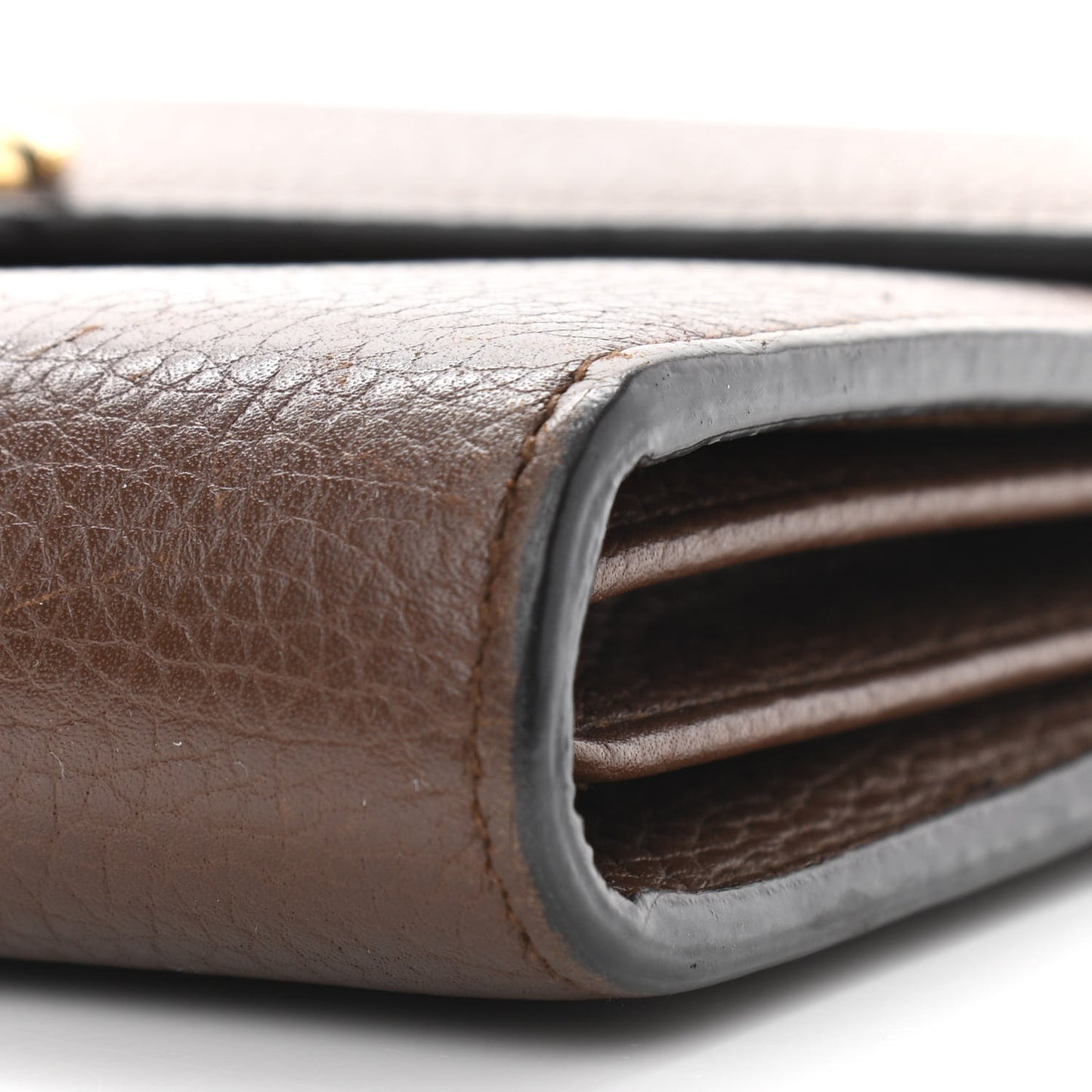 Cellarius Calfskin GG Marmont Chain Wallet Nut Brown