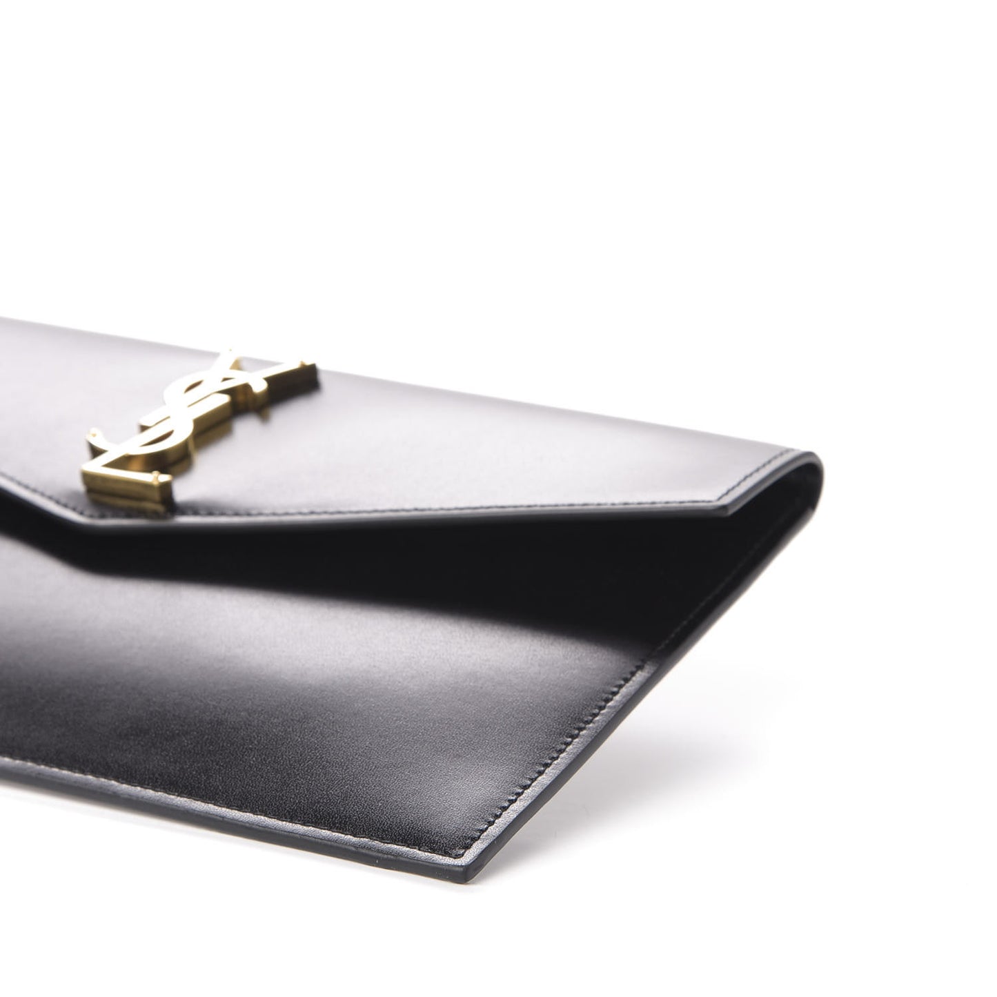 Smooth Shiny Calfskin Monogram Uptown Pouch Black