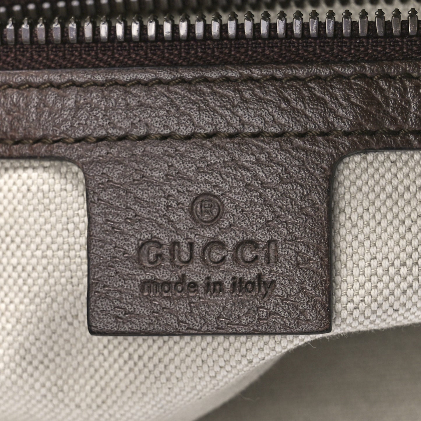 GG Supreme Monogram Textured Dollar Calfskin Web Small Ophidia Half Moon Hobo Beige Ebony New Acero