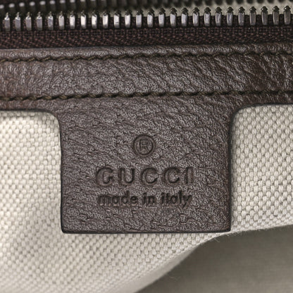 Gucci GG Supreme Monogram Textured Dollar Calfskin Web Small Ophidia Half Moon Hobo Beige Ebony New Acero 5 of 12