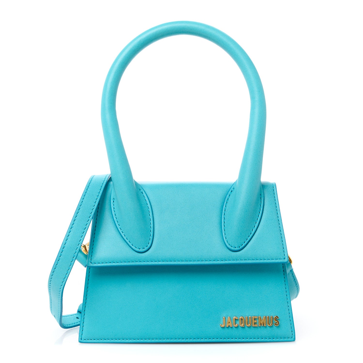 Jacquemus Smooth Calfskin Le Chiquito Moyen Turquoise 1 of 11