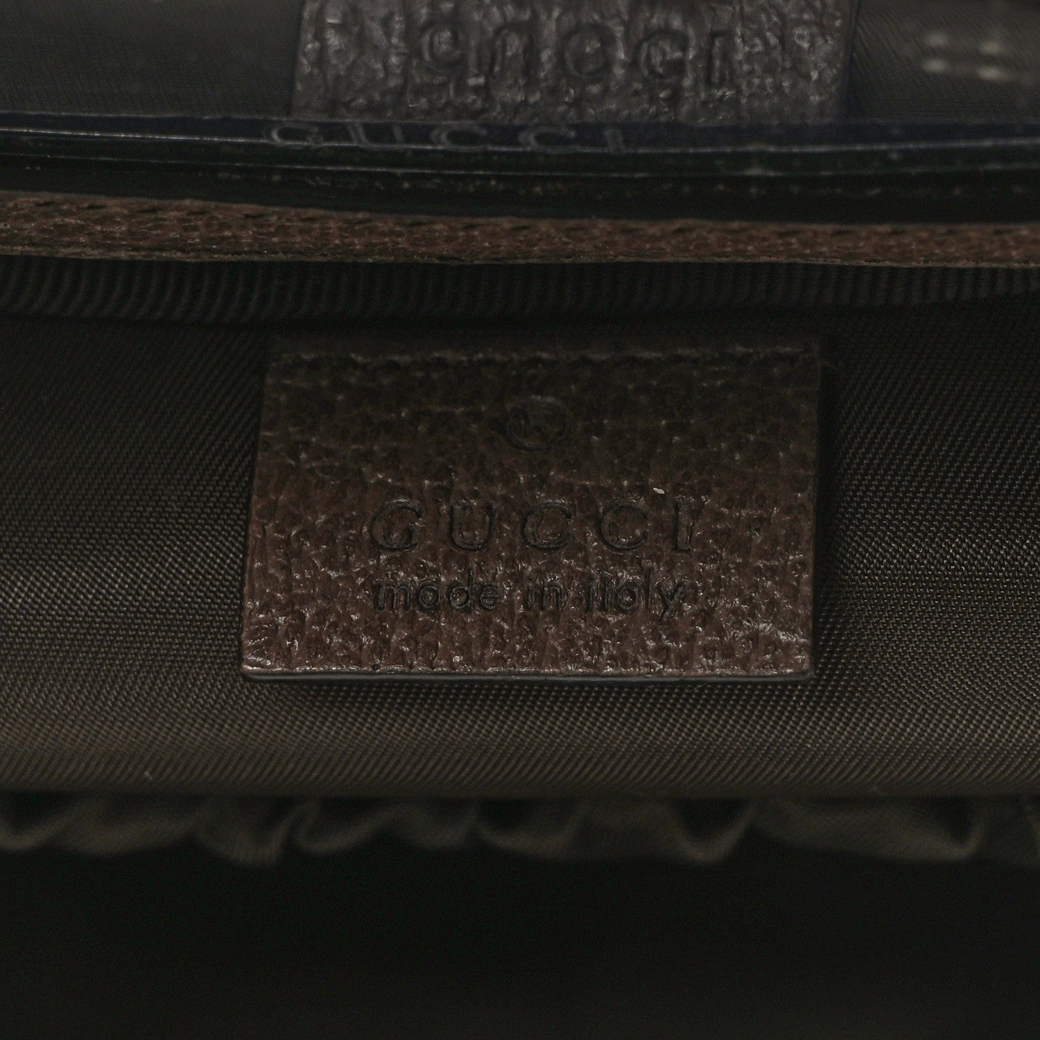 Gucci GG Supreme Monogram Textured Calfskin Web Ophidia Vanity Cosmetic Case Beige Ebony New Acero 5 of 11
