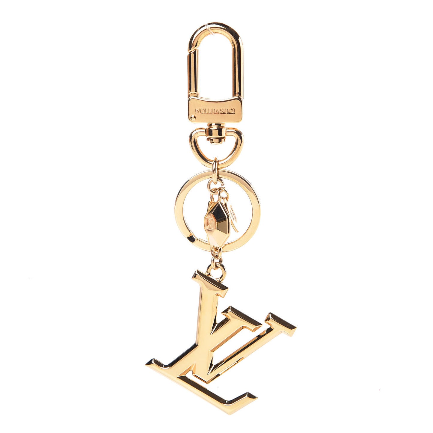 LV Facettes Bag Charm Key Holder Gold