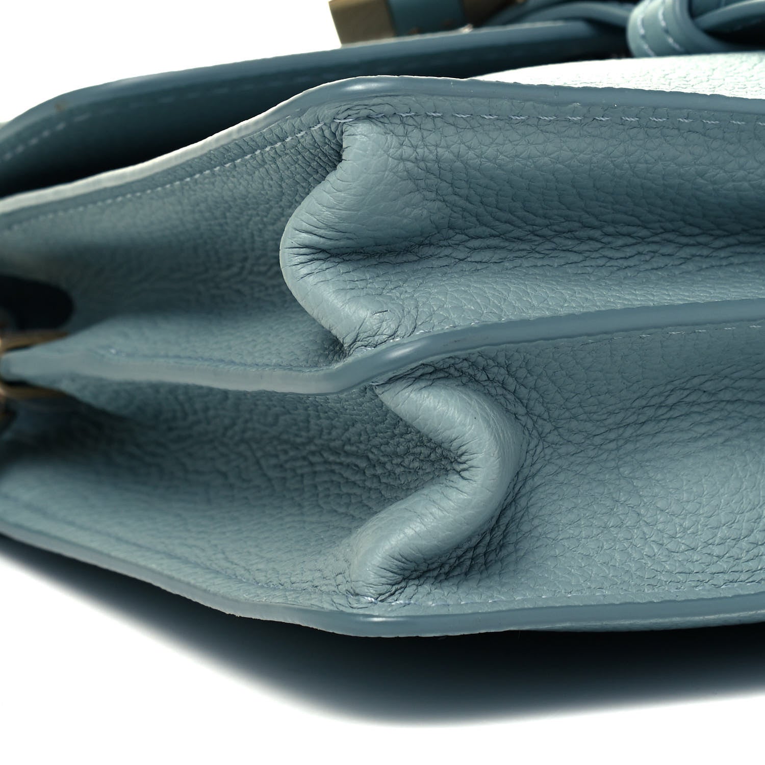Chloe Shiny Grained Calfskin Small Aby Day Shoulder Bag Faded Blue 8 of 9