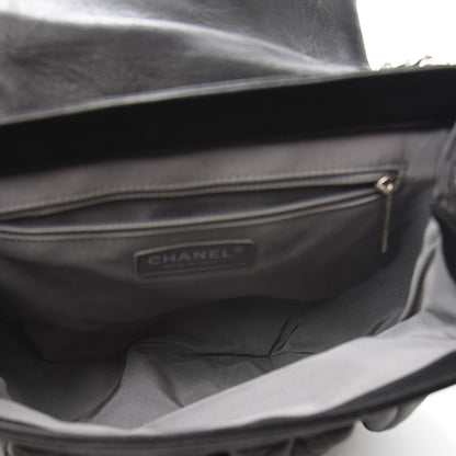Chanel Crumpled Lambskin Quilted Medium Chain Around Messenger Black 4 of 10