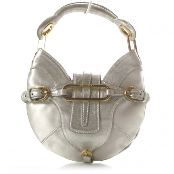 Calfskin Mini Tulita Metallic Silver
