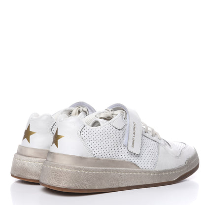 Saint Laurent Calfskin Perforated Mens SL24 Sneakers 41 White 4 of 10