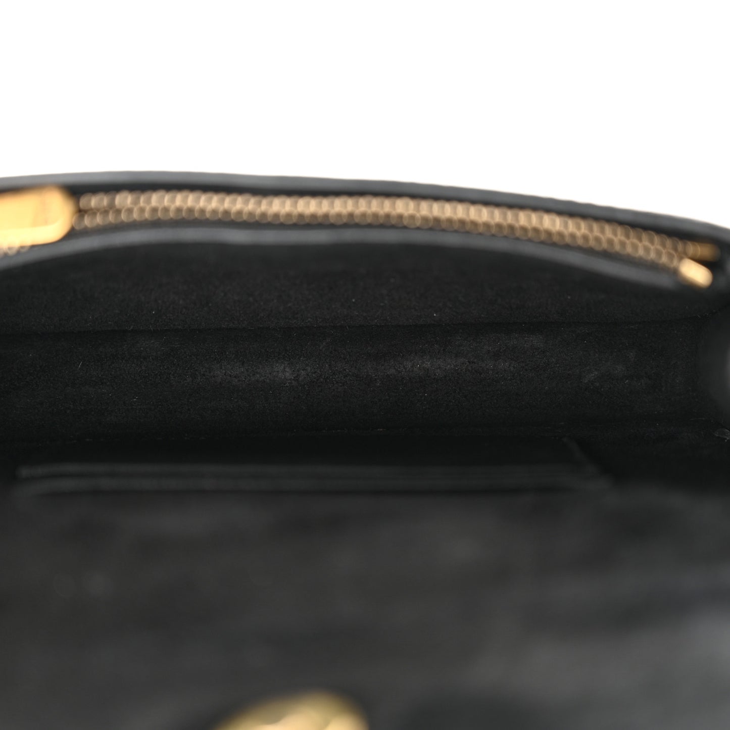 Grained Calfskin Saddle Belt Clutch Black