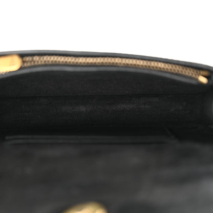 Christian Dior Grained Calfskin Saddle Belt Clutch Black 5 of 11