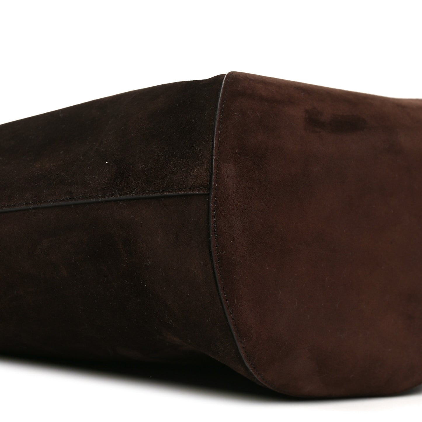 Suede Calfskin Medium Lotus Tote Coffee