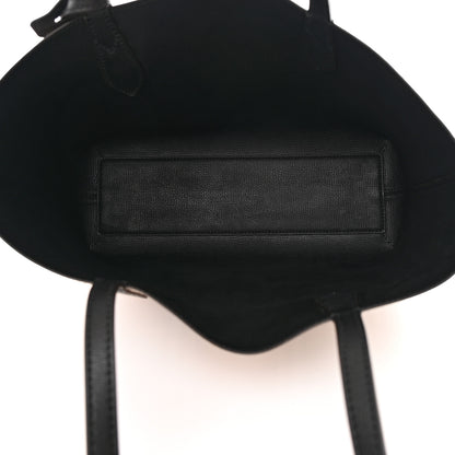 Burberry Grainy Calfskin Haymarket Check Medium Reversible Tote Black 8 of 18