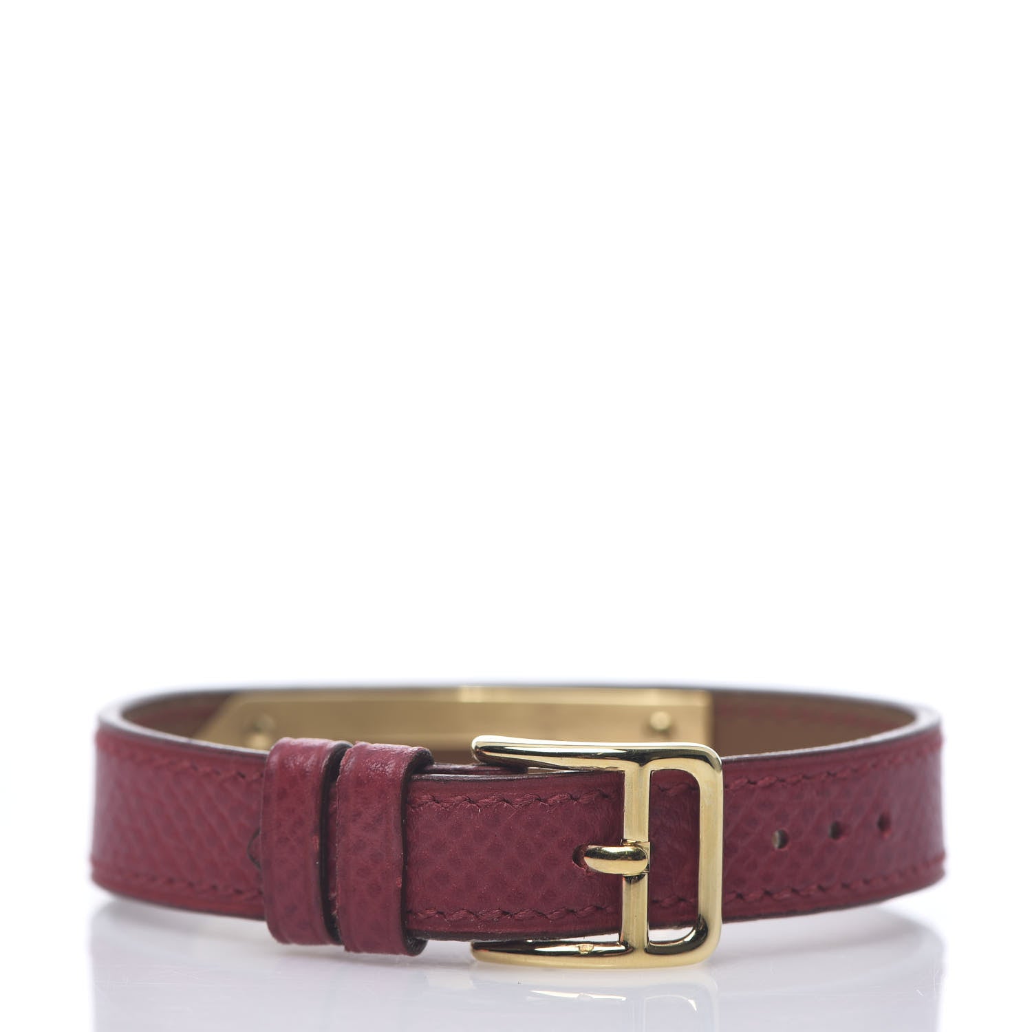 Hermes Stainless Steel Courchevel 20mm Kelly Cadena Quartz Watch Rouge 2 of 5