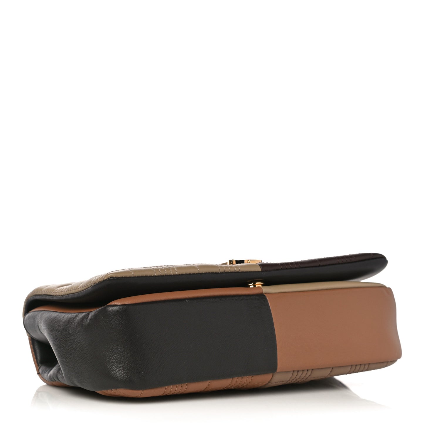 Lambskin Quilted Small Lola Bag Soft Fawn Dark Moka