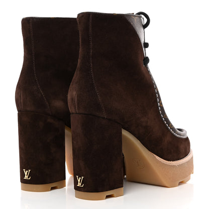 Louis Vuitton Suede Monogram Ankle Boots 40 4 of 16
